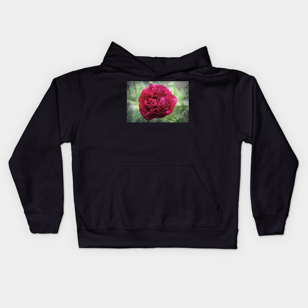 Textured Peony Kids Hoodie by gracethescene